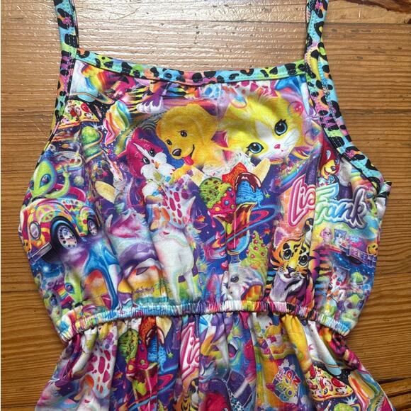 Lisa Frank colorful sleeveless flare ruffle bottom romper SIZE 7-8 - Picture 3 of 6